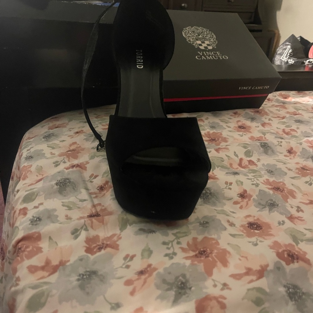Torrid Black Peep-Toe Heels